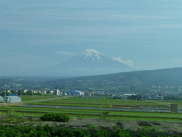 View of Fujiyama from the Tokyo-Kyoto Shinkanzen
