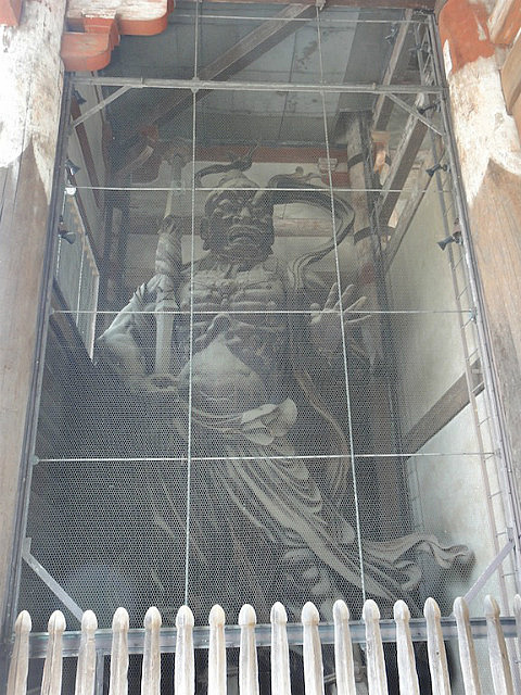 One of two guardian statues at Nandai-mon