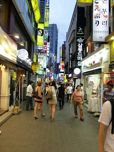 Myeongdong at twilight