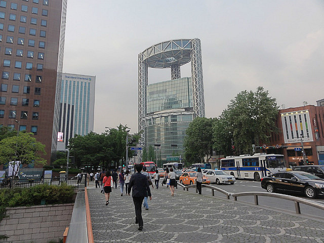 The distinctive Jongno Tower building