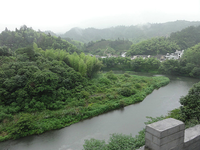 Lush landscape but no signs of rain letting up.