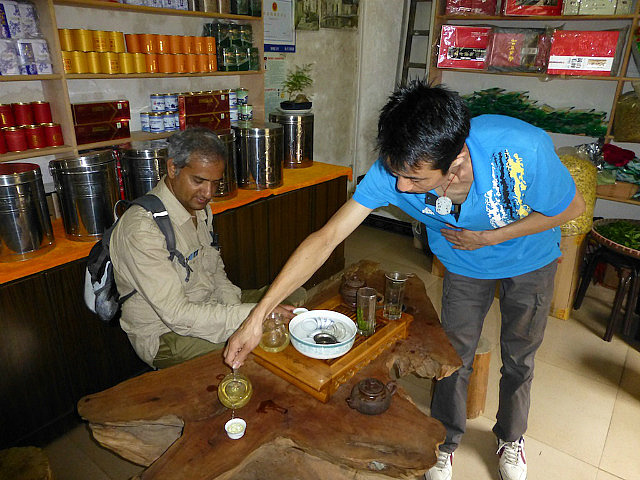 Tea tasting at Hongcun village