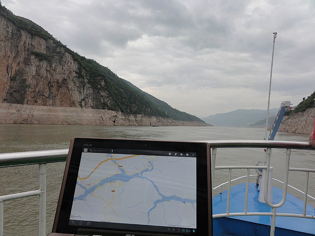 Tracking our progress on the GPS enabled tablet