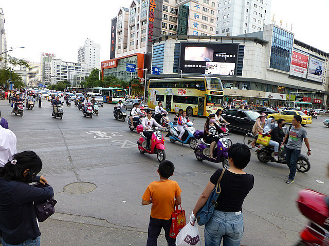 Two wheelers still role the roost, Kunming
