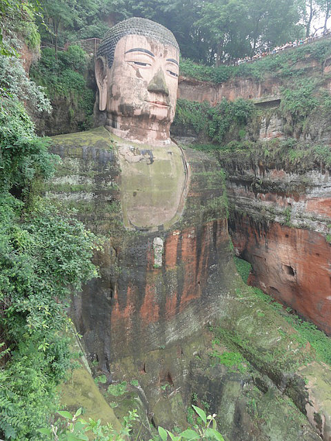 View as we descended down the cliff path