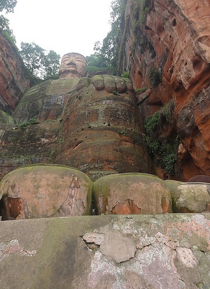 View from under the Budda's toes !