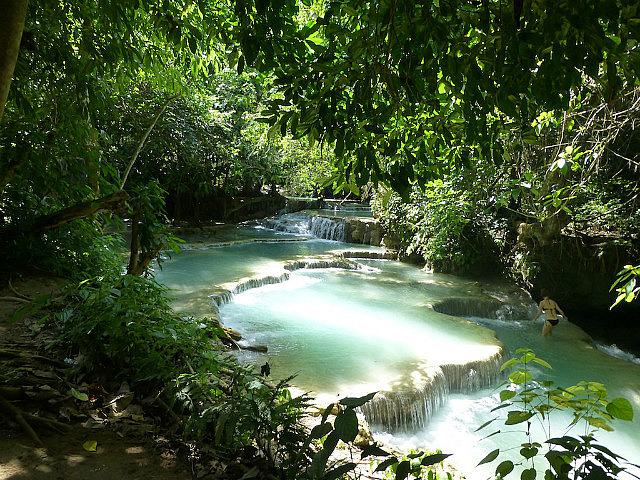 Turquoise Waters of Kuang Si Waterfalls