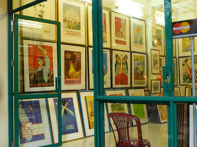 Store selling old propaganda posters 
