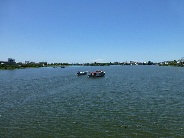 Dragon boats on the Perfume River at Hue