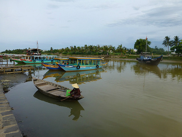 Boats on the Thu Bon River