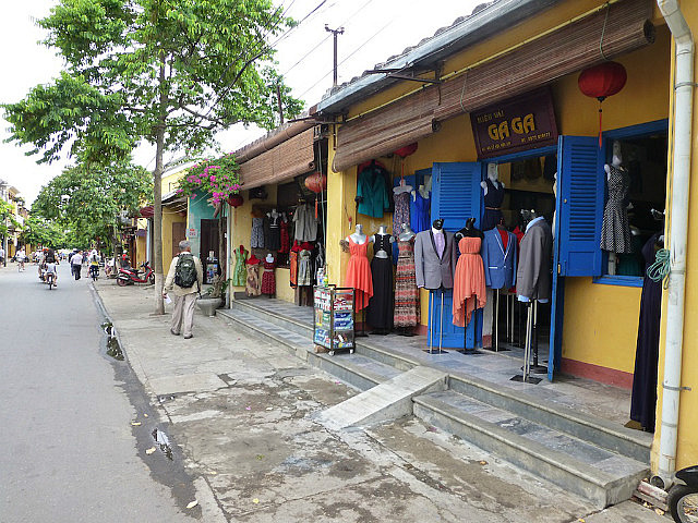Custom tailor shops at Hoi An