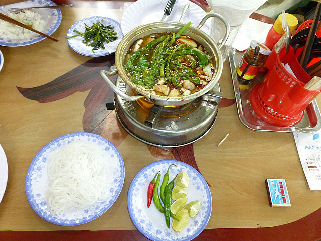 Mushroom hotpot at An Phu
