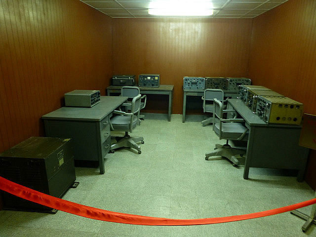 Electronics in the basement bunker