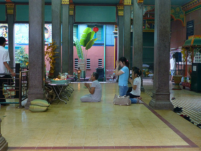 Vietnamese worshippers at Mariamman Temple, Saigon