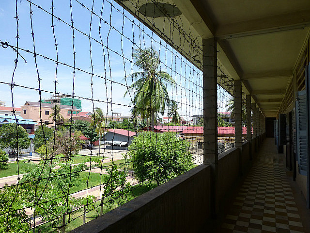 Barbed wires to prevent escape and suicide