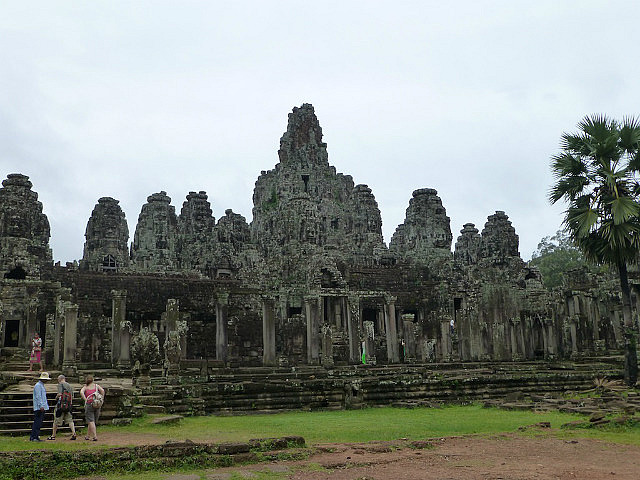 Angkor Thom - distant view of Bayon