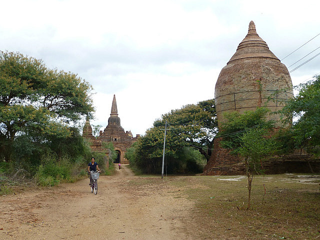 Touring Old Bagan on a bicycle