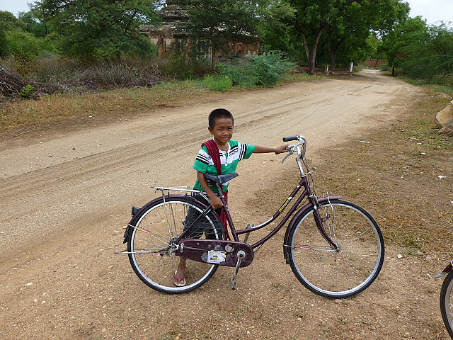 The bicycle is not too big for me!