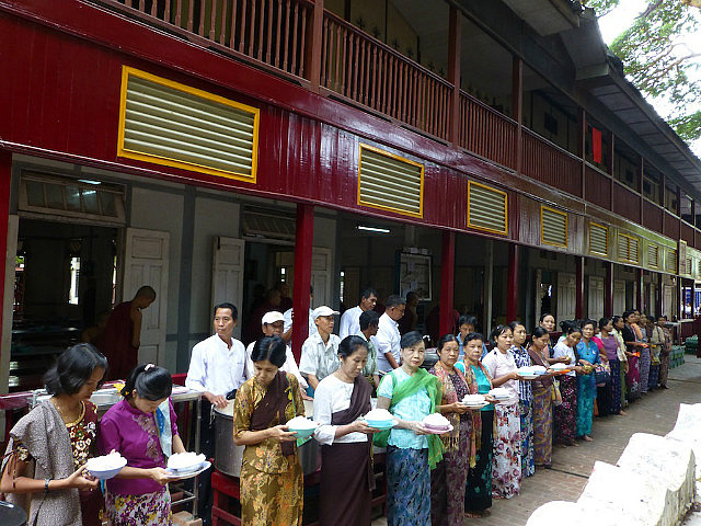 Waiting to serve the monks at Amarapura