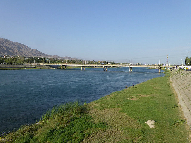 Bridge across Syr-Darya river