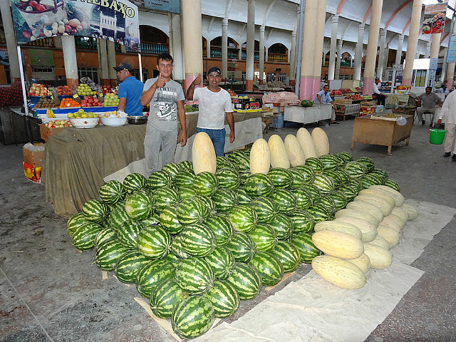 Produce market at Panchshanbe Bazaar