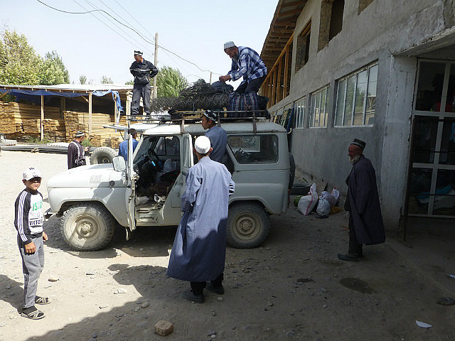 Loading the jeep