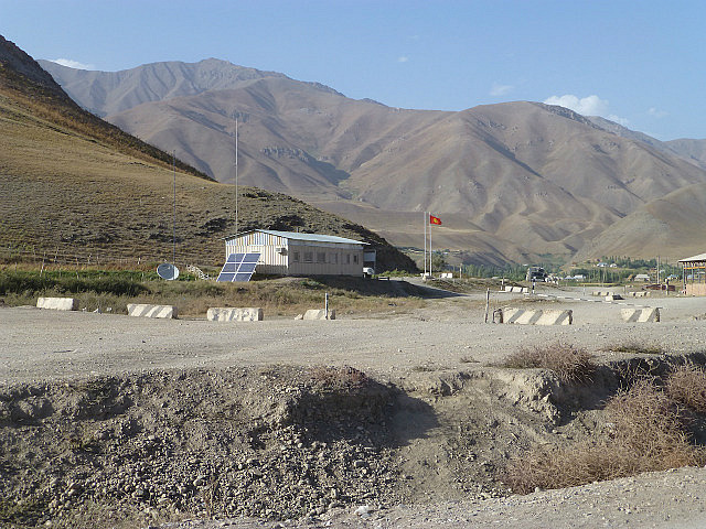 Kyrgyz border post at Karamyk