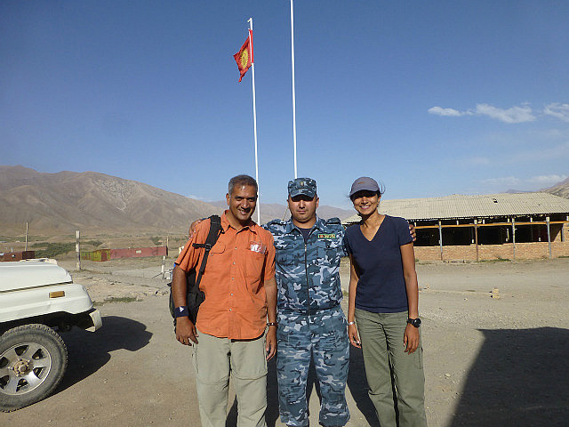 Welcomed by friendly Kyrgyz officials