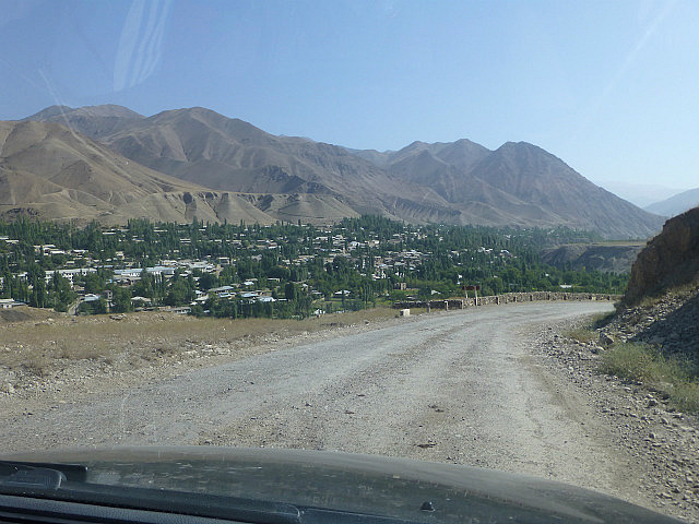 Village (in green) enroute