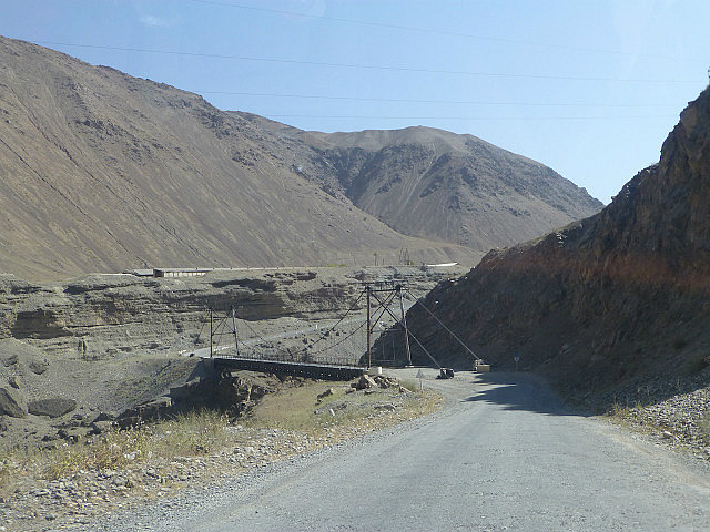 Bridge on the route by the Zerafshan River