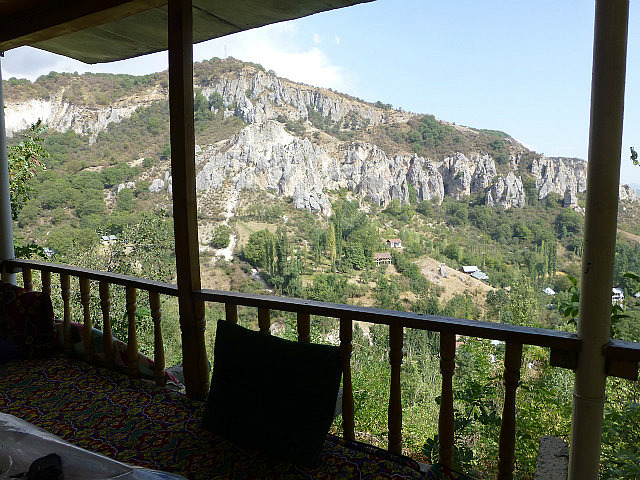 View of mountains and canyon 