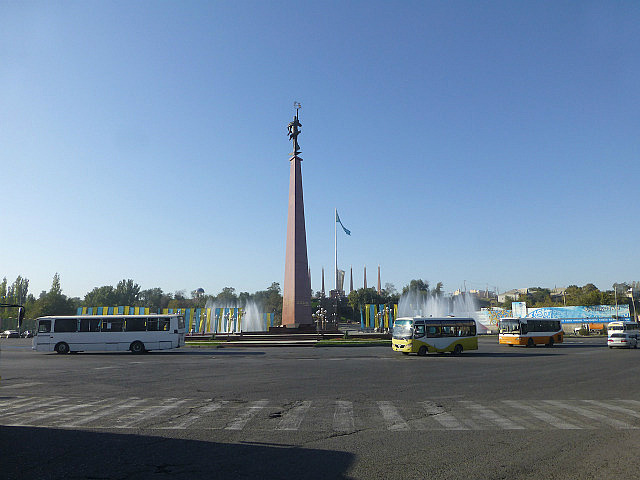 Monument at Ordabasy Place, Shymkent