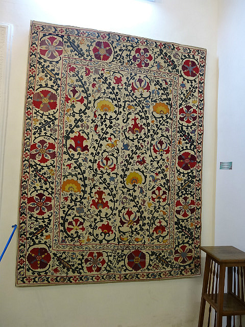 Intricate Suzani embroidery wall hanging