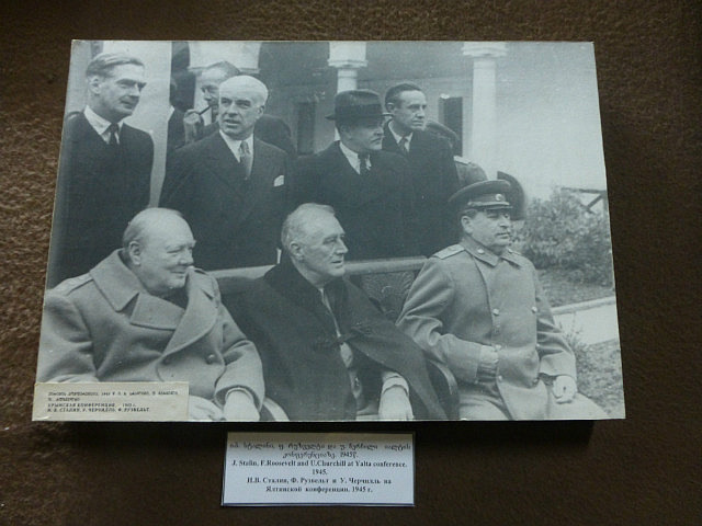 Stalin with Roosevelt and Churchill