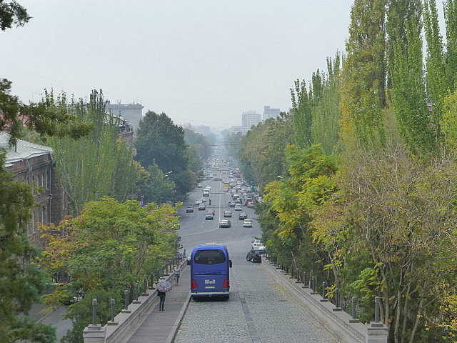 Mesrop Mashots Poghota view from Matenadaran
