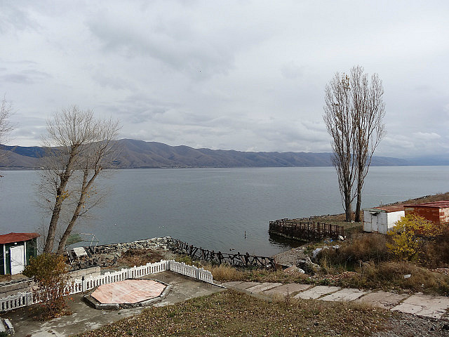 Lake Sevan on an overcast day