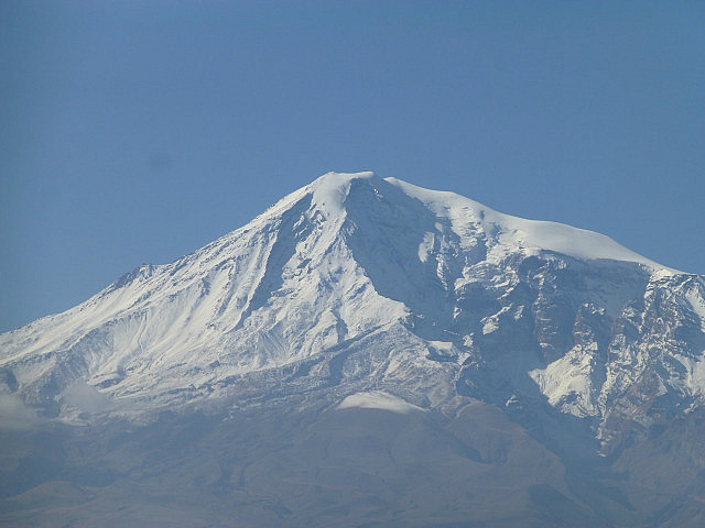 Closer look at the higher peak of Mt. Ararat