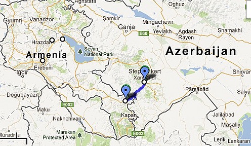 Goris-Stepanakert Route Map