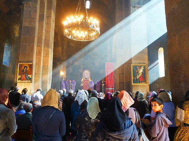 Sunday service at Surp Gayane