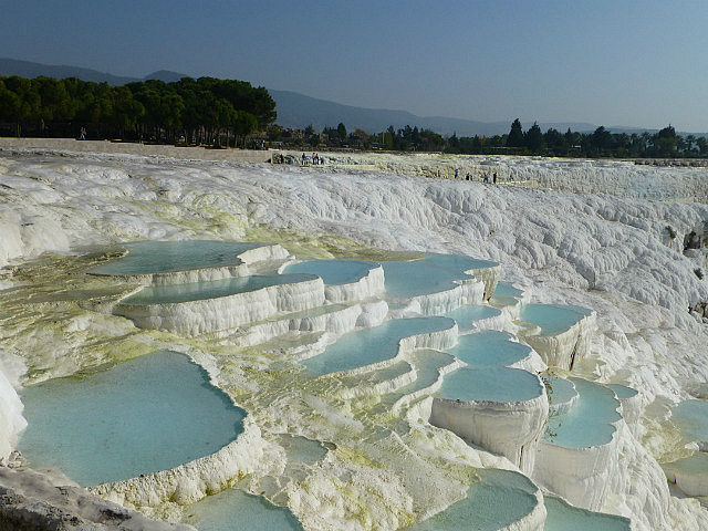 Travertine terrace pools
