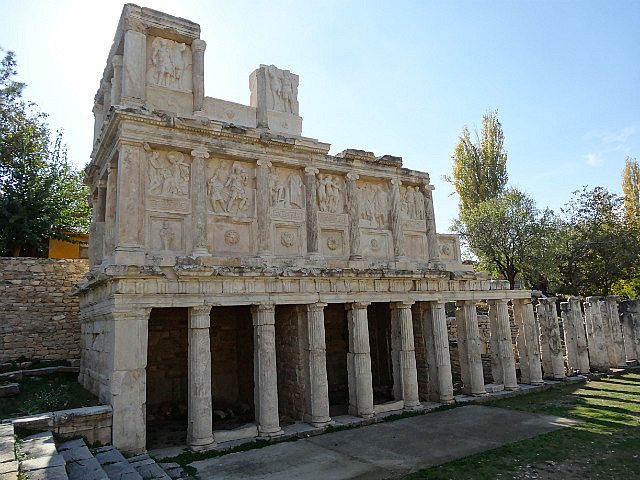 Closer view of some friezes in the Sebasteion
