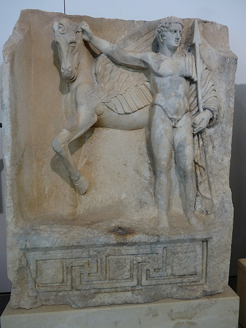 Sculpture of Bellerophontes, Lycian hero (museum)