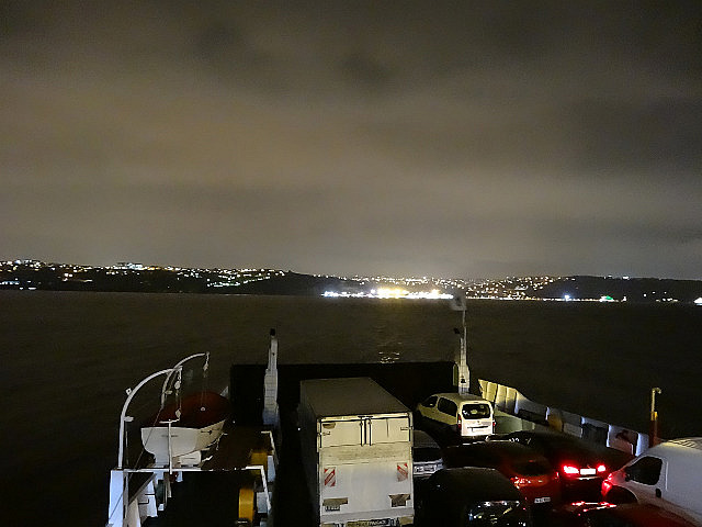 Ferry carrying vehicles across Sea of Marmara