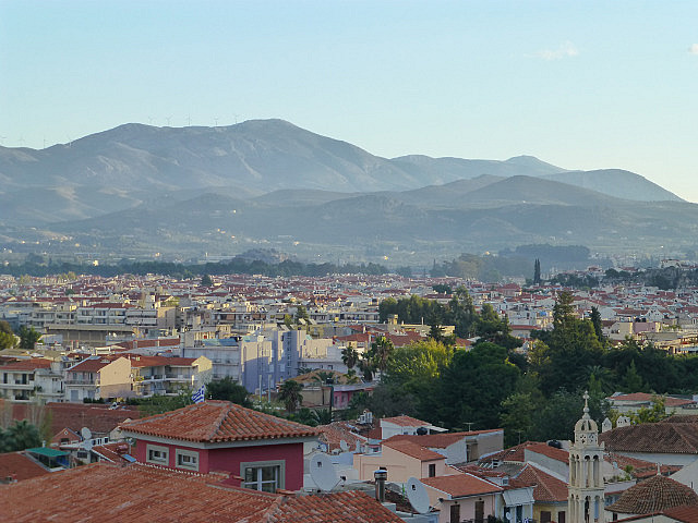 View of Nafplio from our outdoor patio