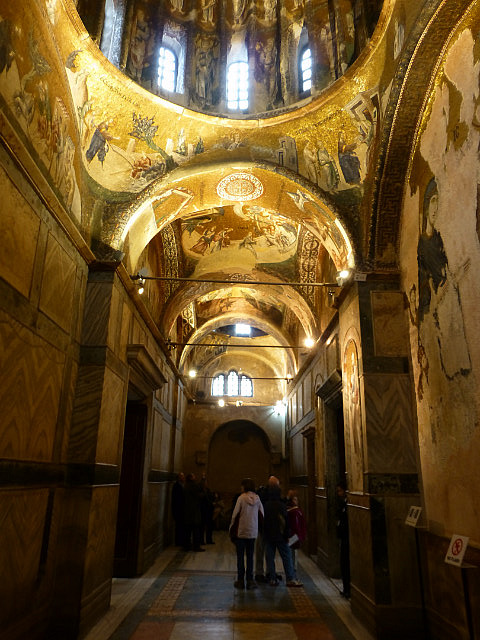 Well preserved mosaics at 12th cent. Chora church