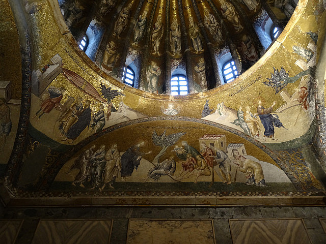 Chora church mosaic ceiling decoration