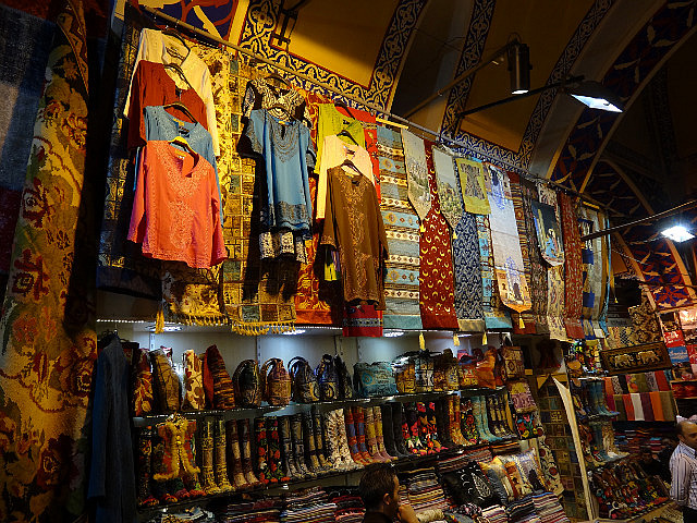Colorful merchandise at the Grand Bazaar