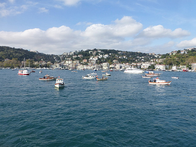 Fishing boats on the Bosphorus