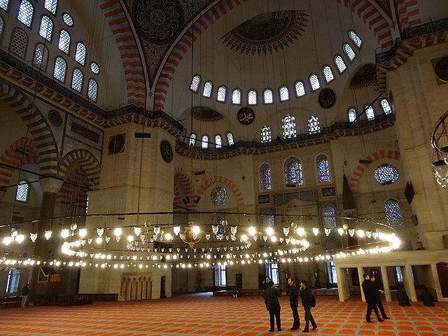 Inside Suleymaniye Mosque