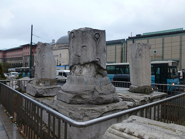 Pillars from Forum of Theodissus by the streetside